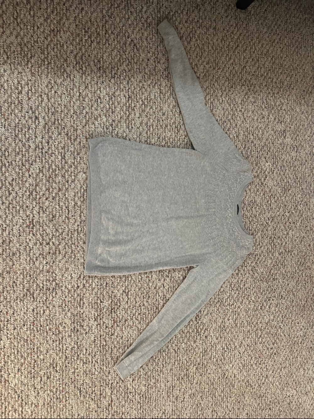 Light Gray Women's Knit Sweater - Crewneck
